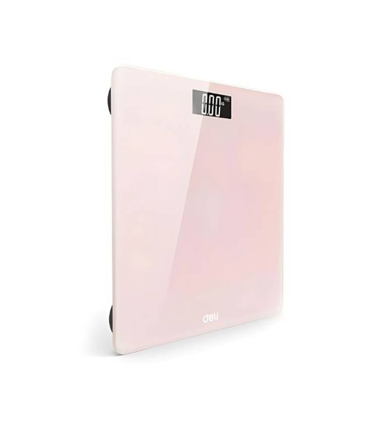 Deli 86120 Balance électronique à surface en verre, Avec une capacité max de 150kg
